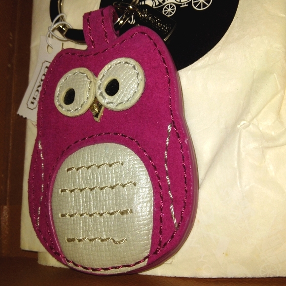 ☆L@@K☆Rare~NWT~Large Genuine Leather 🦉 OWL Keychain/Fob/Keyfob Collectible - Picture 14 of 14